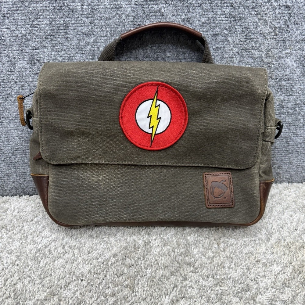 NutSac Canvas Messenger Bag distressed w/ Patch and no shoulder strap